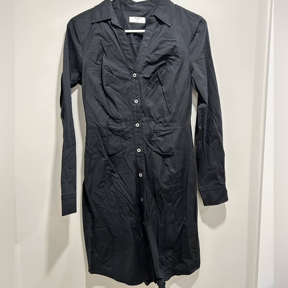 Black button down dress